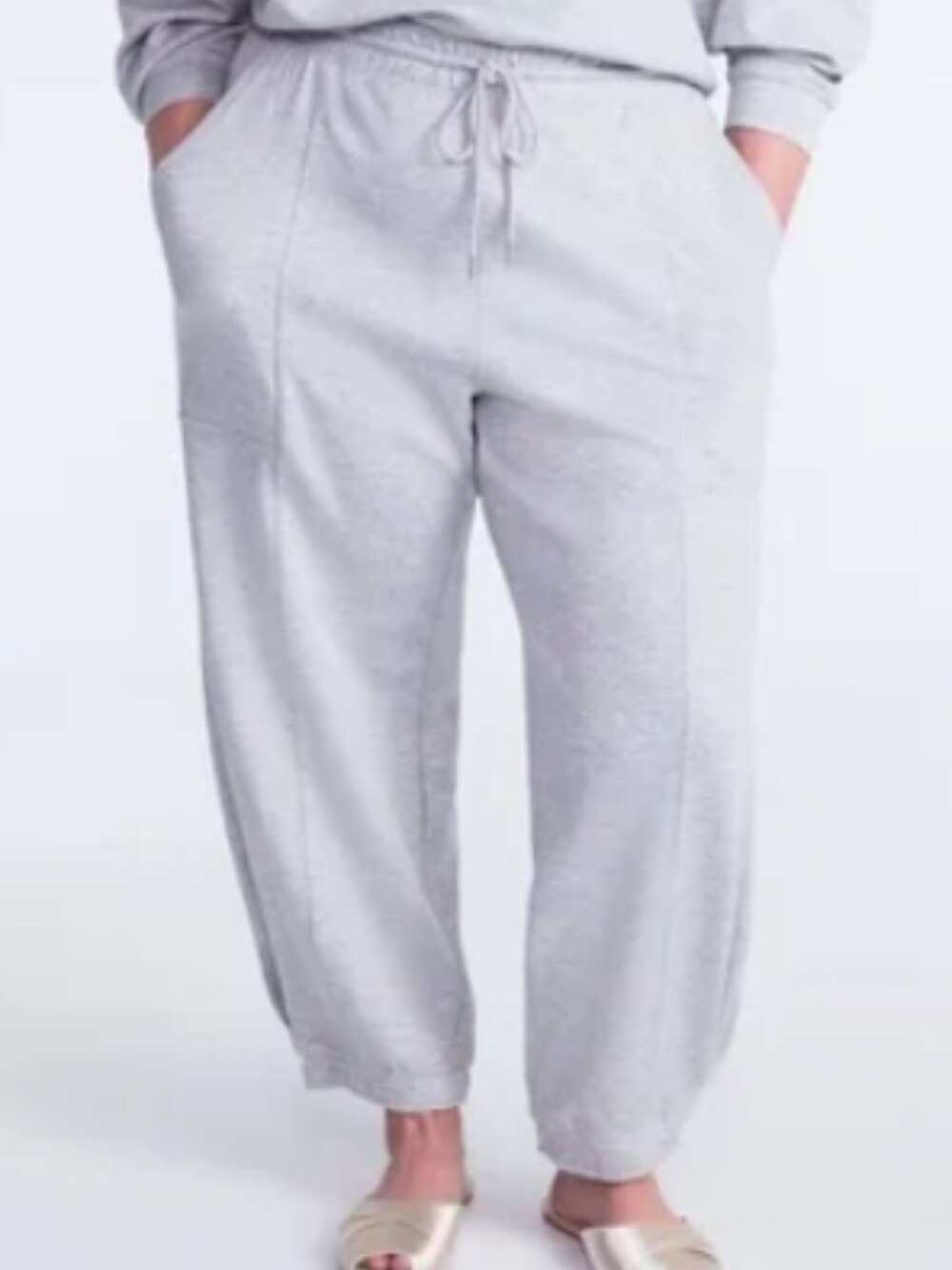 BNWT SCOOP ultra soft Scubaknit Barrel Pants heather grey (XXL)